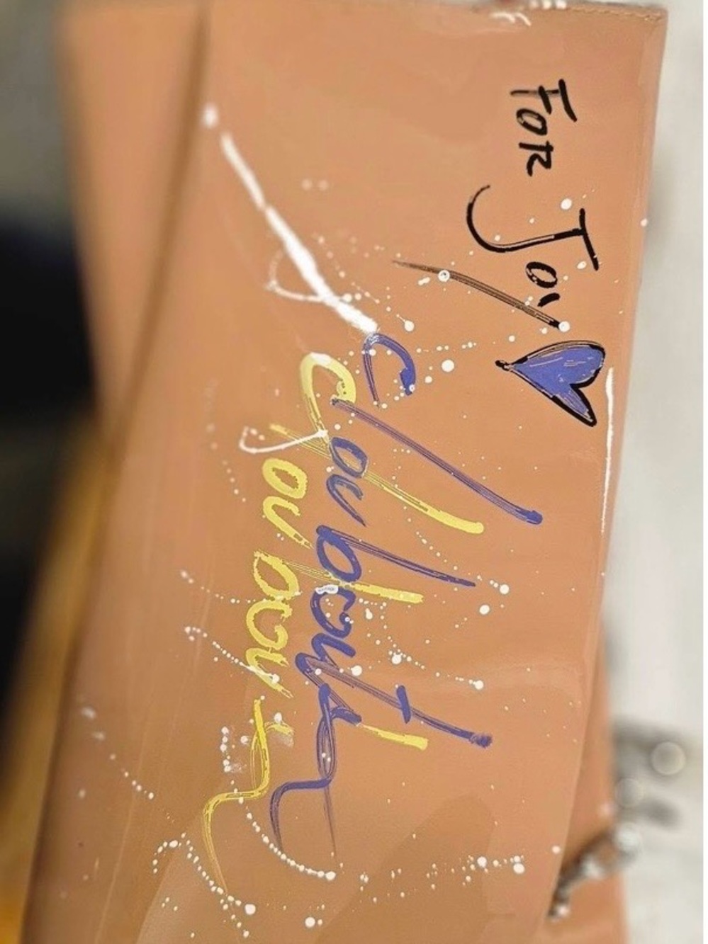 Christian Louboutin twist Blush Patent Leather Clutch Bag